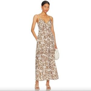 Rails Justine Nylon Midi Dress in Sepia Cheetah, Size Small, New with Tags!